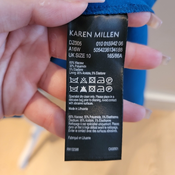 🖤KAREN MILLEN BLUE A LINE DRESS - Picture 12 of 12